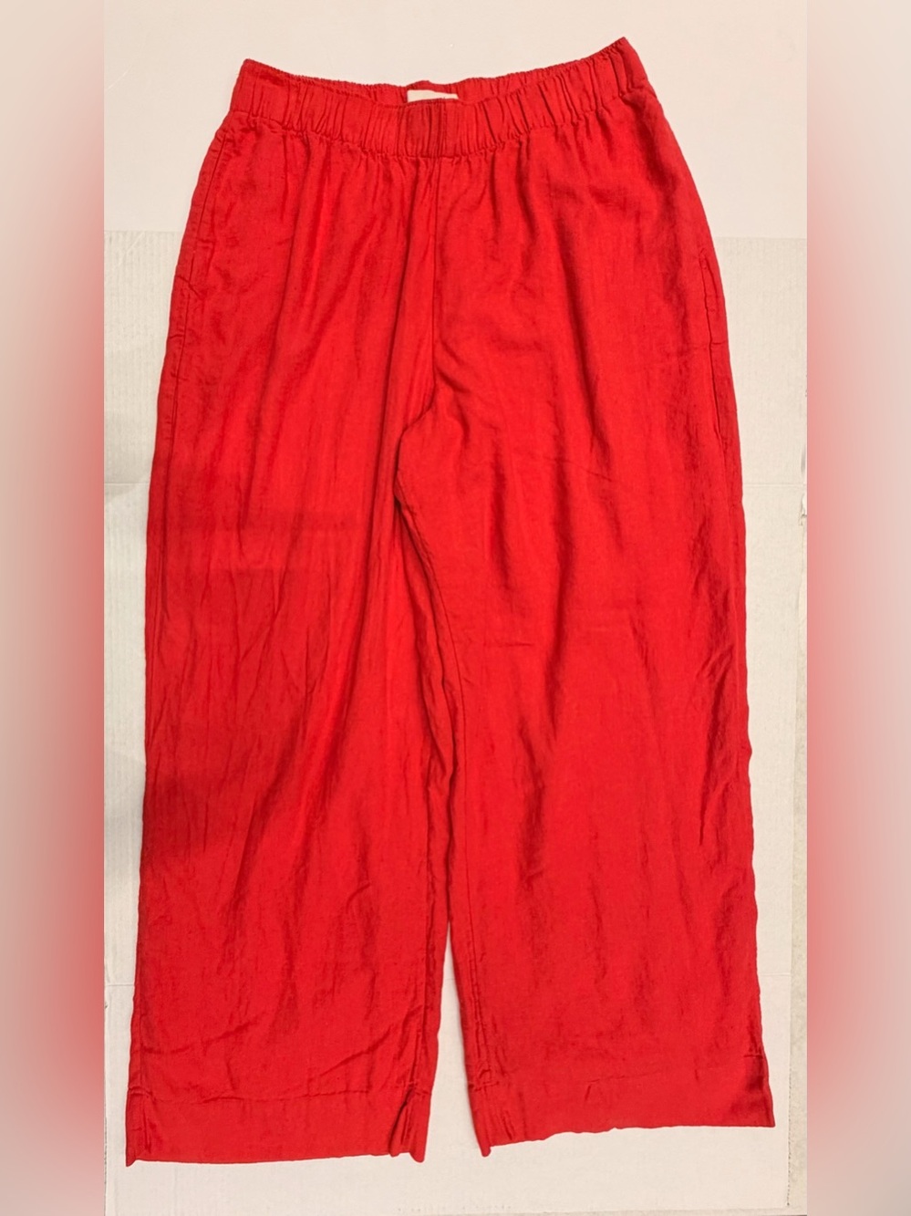 🌻ABERCROMBIE & FITCH Red Elastic-Waist Lined Pants - Picture 3 of 13